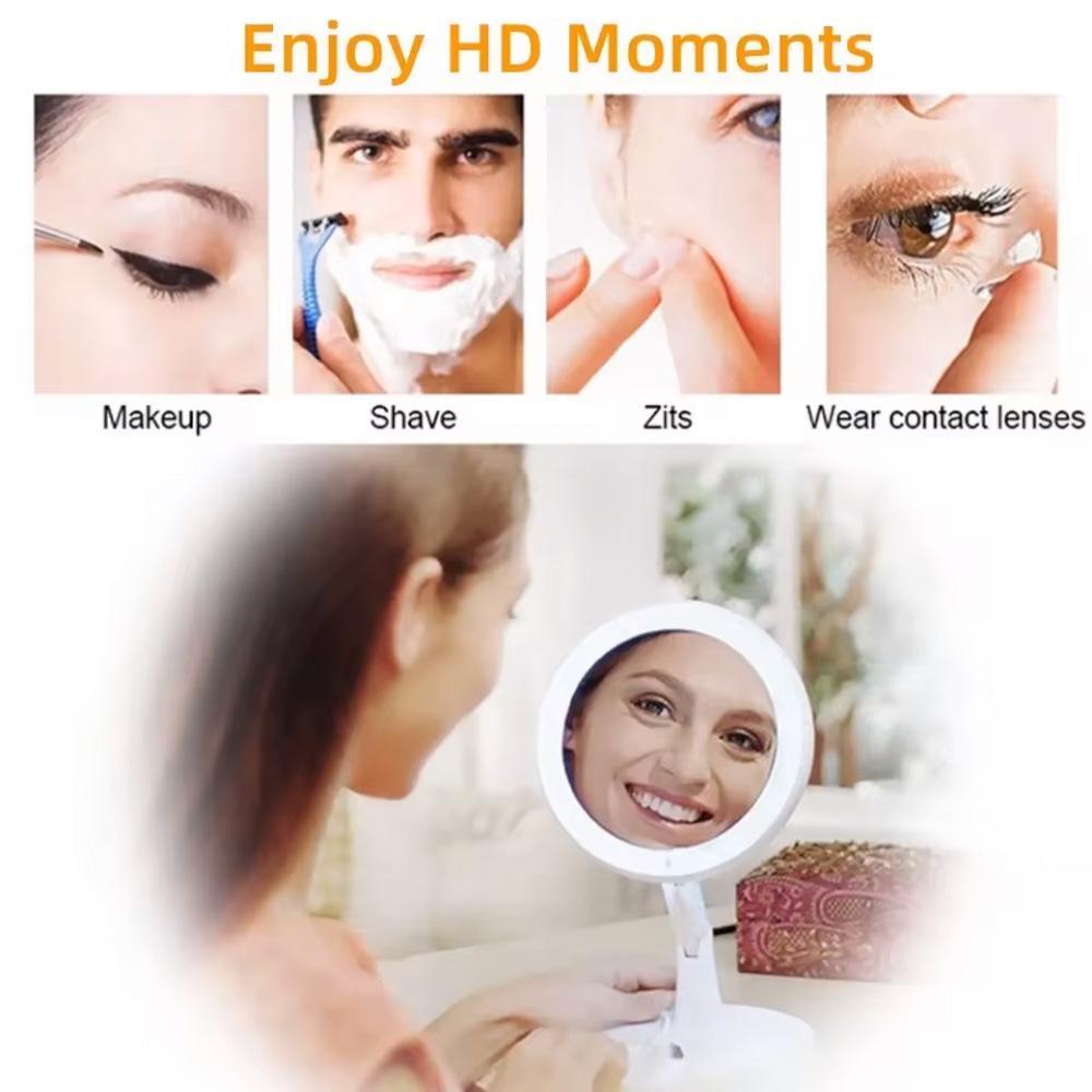 LED Illuminated Makeup Mirror, High-definition Desktop Vanity Mirror, A Must-have For Girls' Dormitories And Bedrooms.