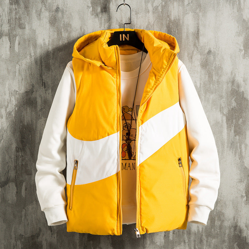 Stand Collar Cotton Vest Vest