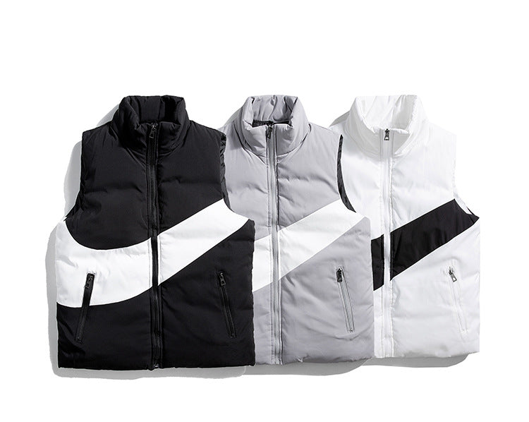 Stand Collar Cotton Vest Vest