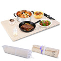 Food Warming Mat 23.6X15.8In 300W Fast Heating Electric Silicone Food Warmer With 14 Temp Levels 10Hrs Timer Settings Roll-Up Portable Hot Plates Heat Pad For Parties Buffet