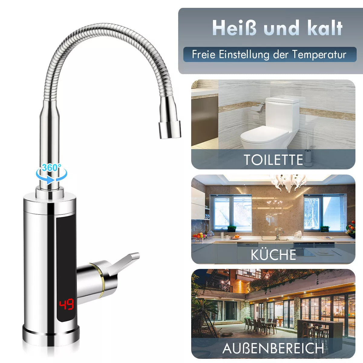 Instant Heating Electric Tap Water Heater Fittings Kitchen Fittings De