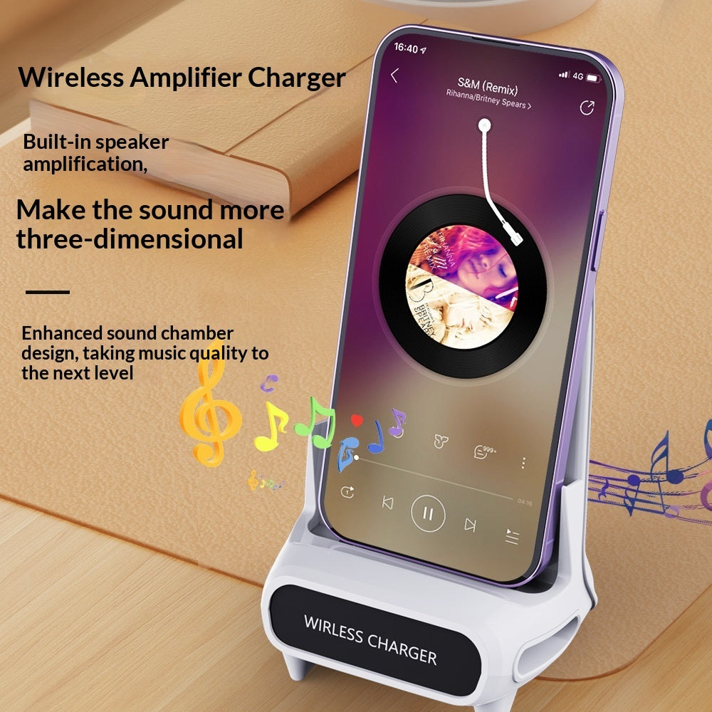 Lazy Chair Stand For Desktop Horizontal Or Vertical Viewing Enhanced Audio For Binge-watching Auto-sensing Fast Charger