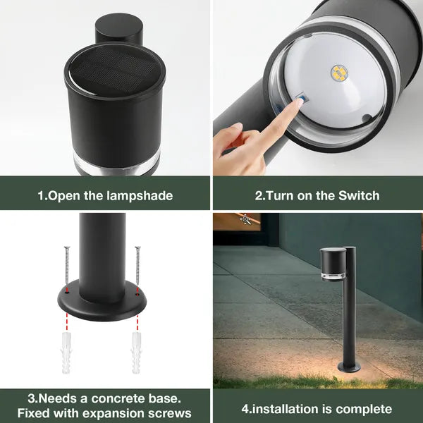 Solar Landscape Pathway Lights LED Outdoor Waterproof Dusk To Dawn Driveway Lights 2074