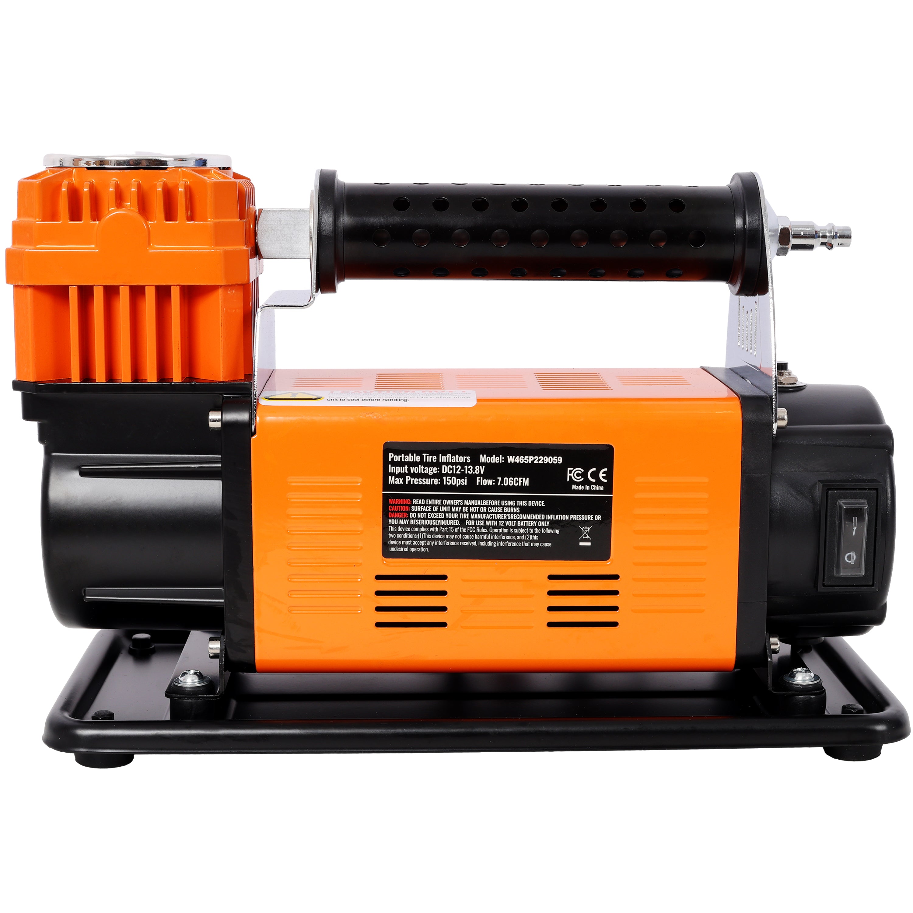 12V Heavy Duty Air Compressor,Tire Inflator With Pressure Gauge, Max 150 PSI,Tire Inflator Air  For  Car, SUV, RV, Truck