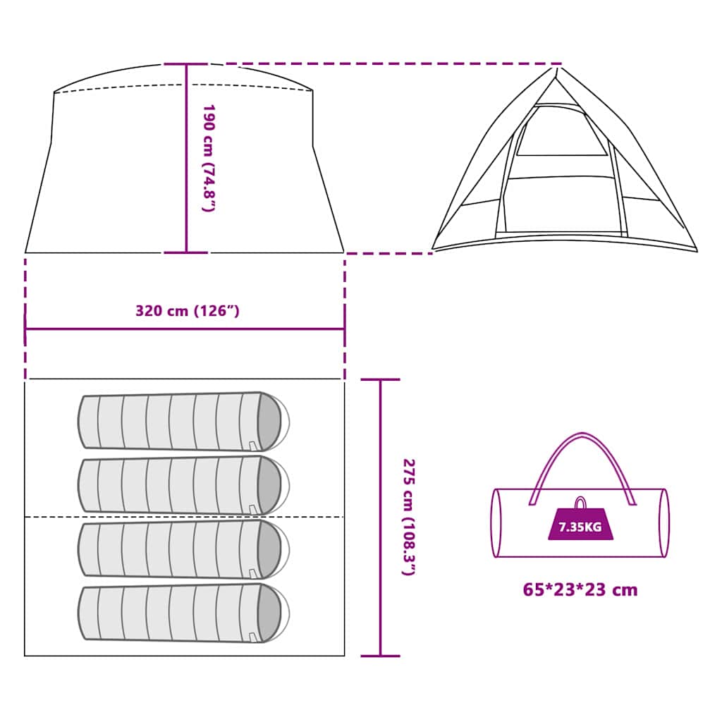 Camping Tent 320 x Polyester   Camping Tent 320