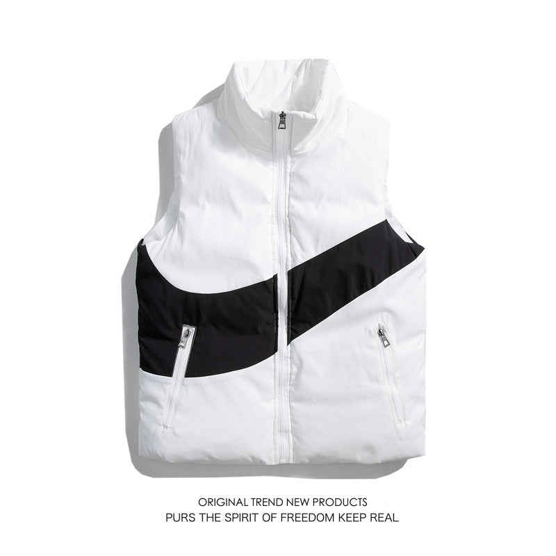 Stand Collar Cotton Vest Vest