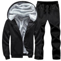 9XL Plus Size Men's Clothing Winter Custom Sweatsuit Sport Tracksuit Coat Hoodie and Jogger Pants Set Fleece Men 2 Pieces Set