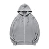 Custom Logo Thin Zipper Men's Hoodies Plus Size 100% Cotton Hooded Sweatshirts Over Size Hoodies