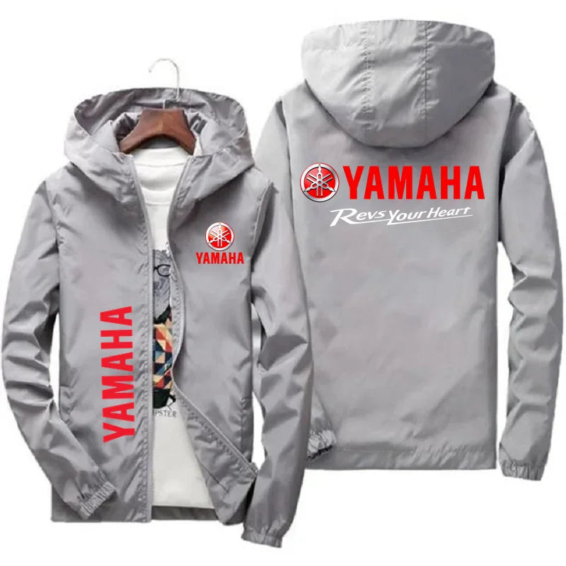 2025 new Yamaha men's off-road motorcycle fashion windproof jacket hoodie thin hoodie pilot uniform
