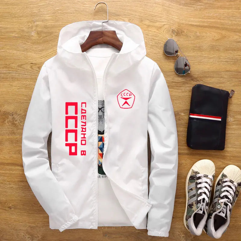 Jacket men/womens CCCP USSR Soviet Union KGB Moscow casual hooded bomber spring autumn windbreaker sportswear men's jacke