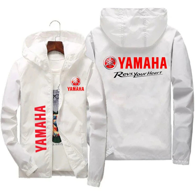 2025 new Yamaha men's off-road motorcycle fashion windproof jacket hoodie thin hoodie pilot uniform