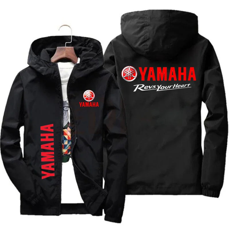 2025 new Yamaha men's off-road motorcycle fashion windproof jacket hoodie thin hoodie pilot uniform