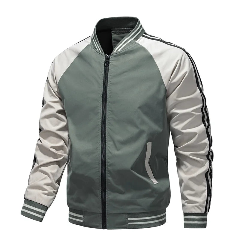 Men s jacket  versatile for spring and autumn casual and fashionable style windproof  waterproof simple and trendy jacket