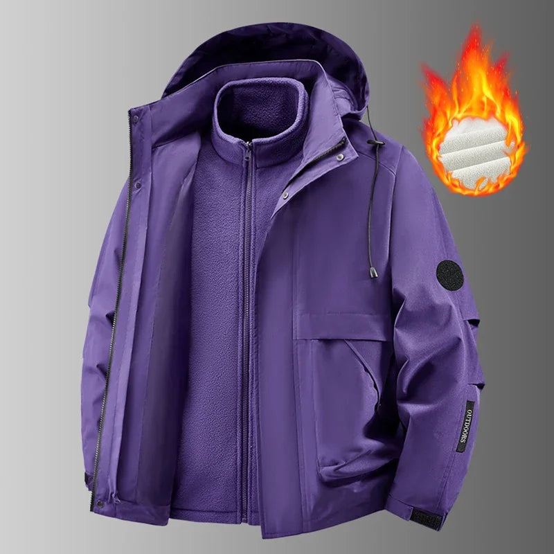 Jacket men's jacket jacket autumn and winter jacket three-in-one outdoor sports jacket fleece jacket inner jacket jacket
