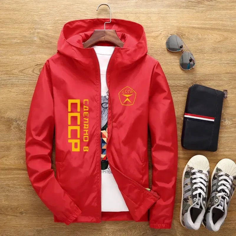 2025 Casual hooded Bomber Spring and Autumn Windbreaker Sportswear, European and American men's and women's jackets