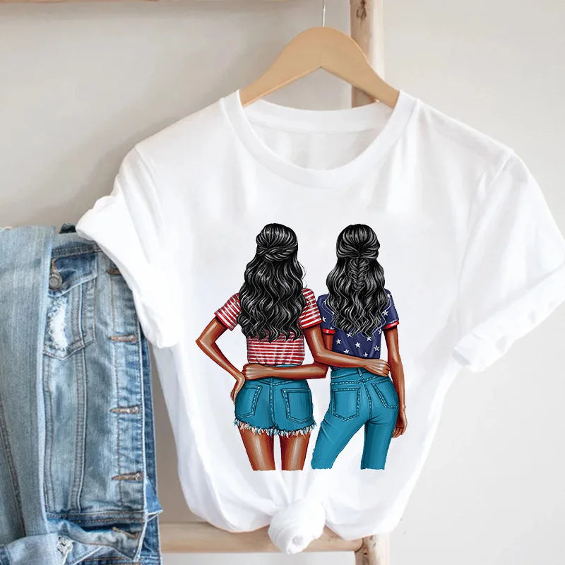 Tshirt Women Tops Tee Reading Books Girl Print Casual Ladies Aesthetic Clothes  Graphic T Shirts  Harajuku