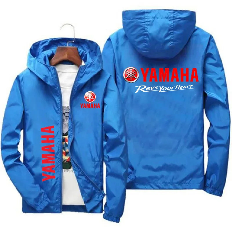 2025 new Yamaha men's off-road motorcycle fashion windproof jacket hoodie thin hoodie pilot uniform