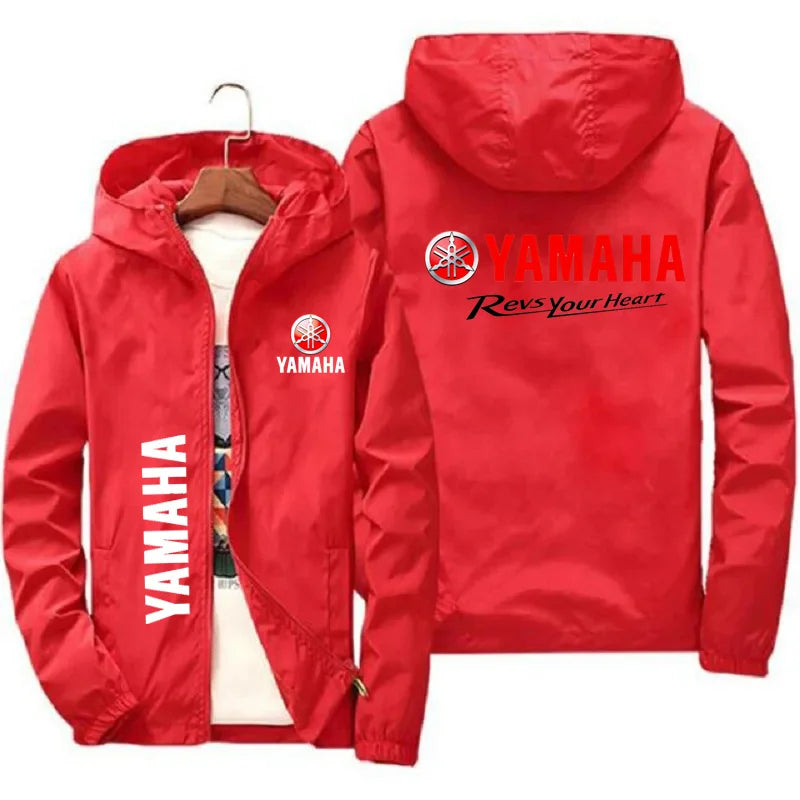 2025 new Yamaha men's off-road motorcycle fashion windproof jacket hoodie thin hoodie pilot uniform