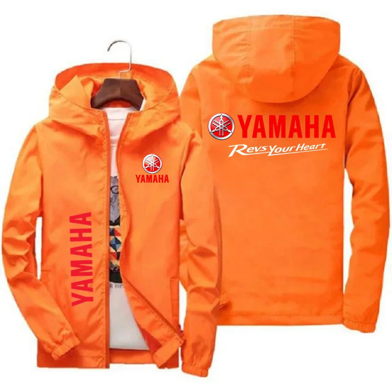 2025 new Yamaha men's off-road motorcycle fashion windproof jacket hoodie thin hoodie pilot uniform