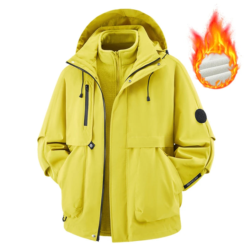 Jacket men's jacket jacket autumn and winter jacket three-in-one outdoor sports jacket fleece jacket inner jacket jacket