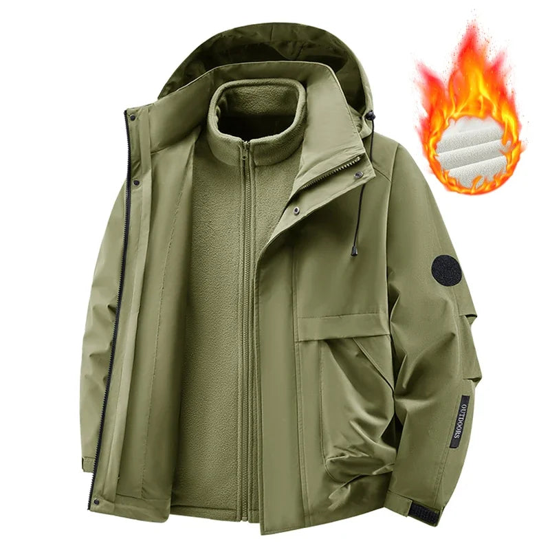 Jacket men's jacket jacket autumn and winter jacket three-in-one outdoor sports jacket fleece jacket inner jacket jacket