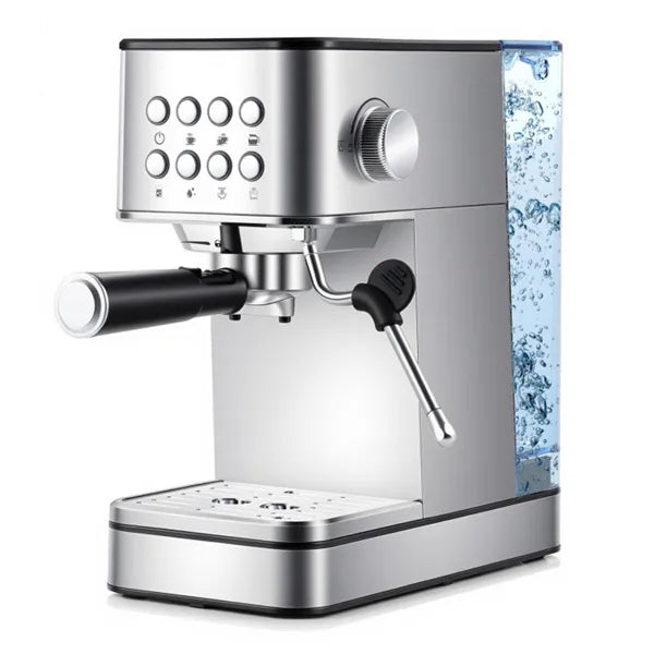 Professional Espresso Maker - 360° Steam Wand, Automatic Cup Warmer, Low-Noise Operation