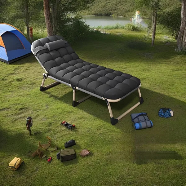 Full Bed With Upholstered And Pillows For Home Leisure, Guest Bed - Adjustable Single Sofa Bed, Durable Iron Rack, Easy To Transport And Store, A Must-have Guest Bed For Christmas Home