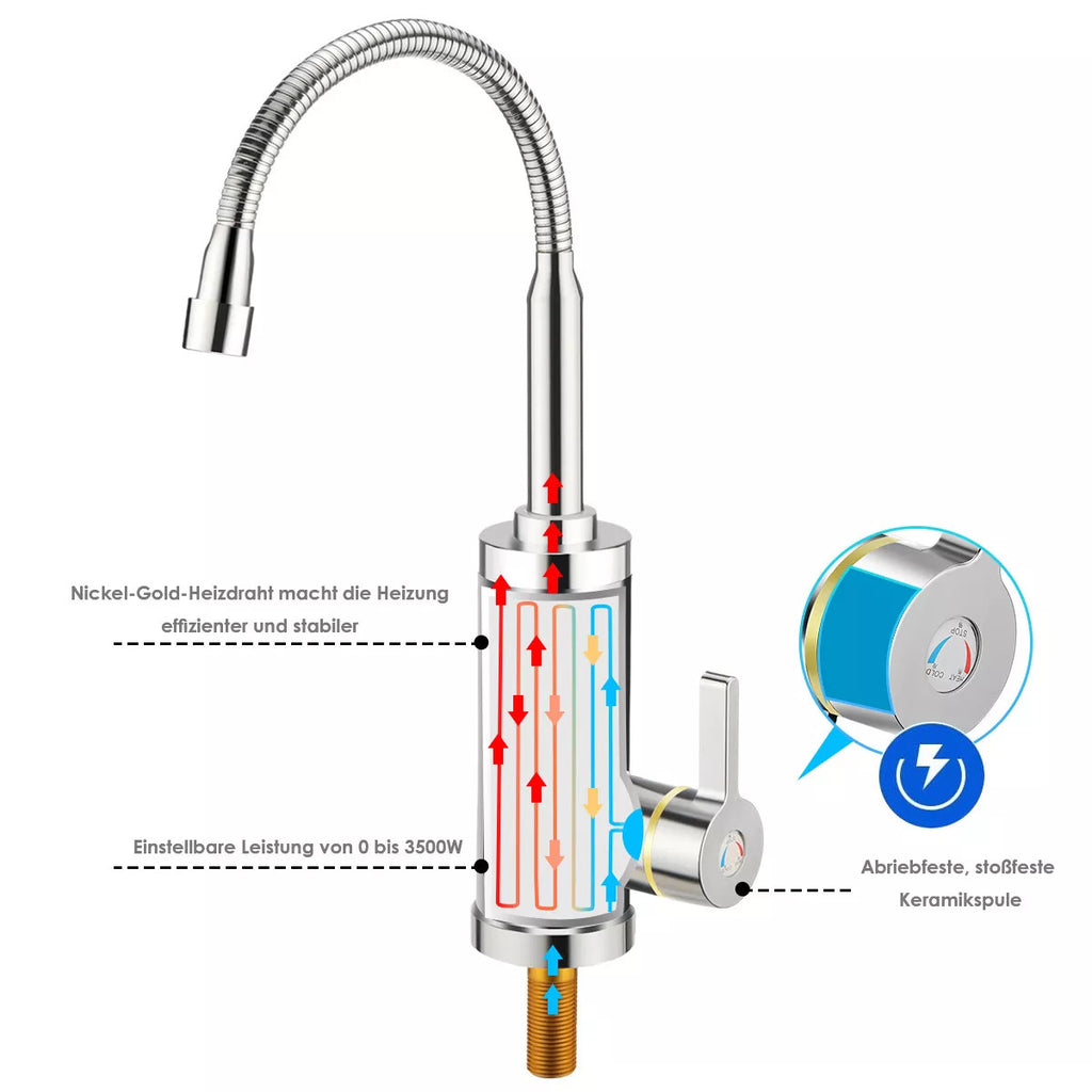 Instant Heating Electric Tap Water Heater Fittings Kitchen Fittings De
